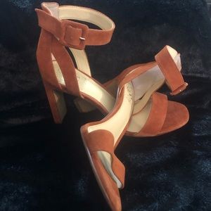 Vince Camuto Heeled Sandals in Burnt Orange